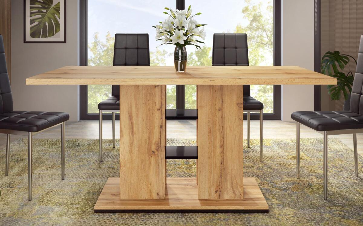 Table Pedrinho 1835 oak votan + black glossy