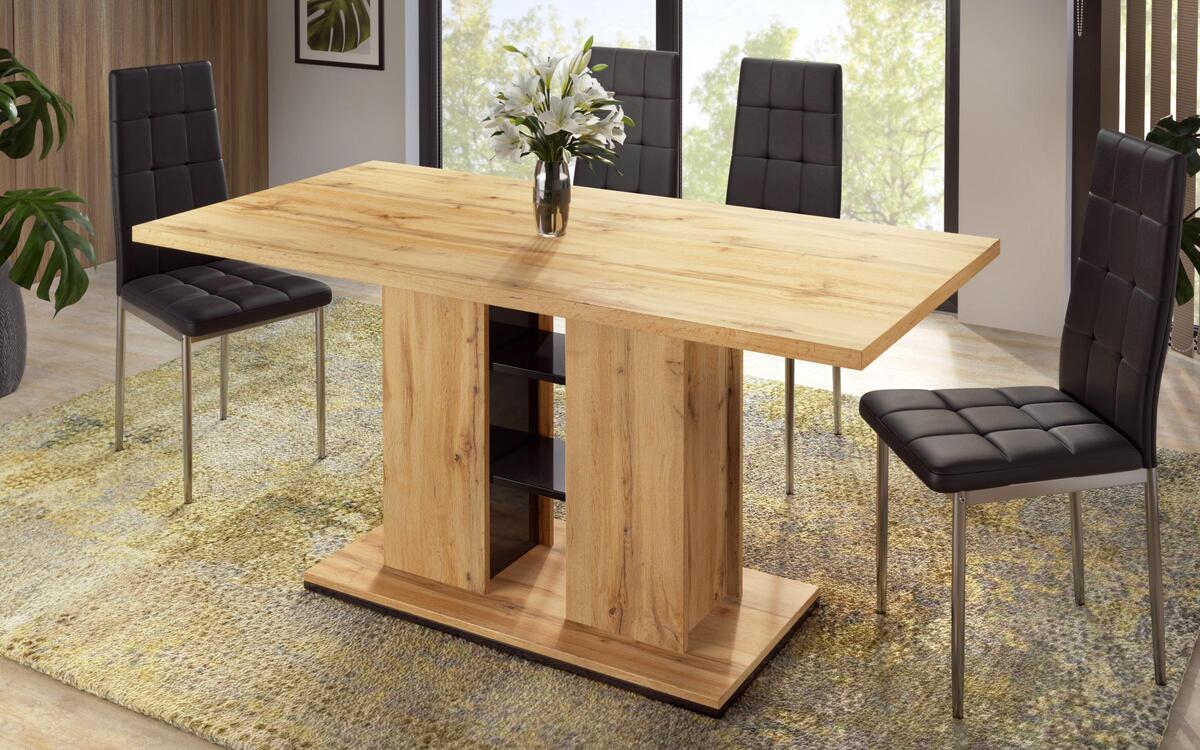 Table Pedrinho 1835 oak votan + black glossy