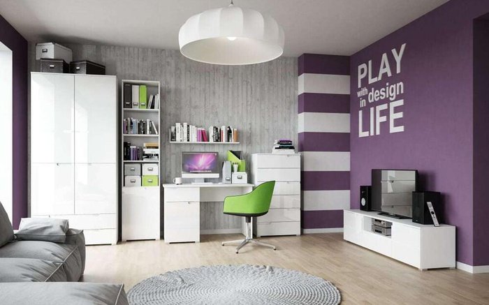 Office Montana 4651 white + white glossy