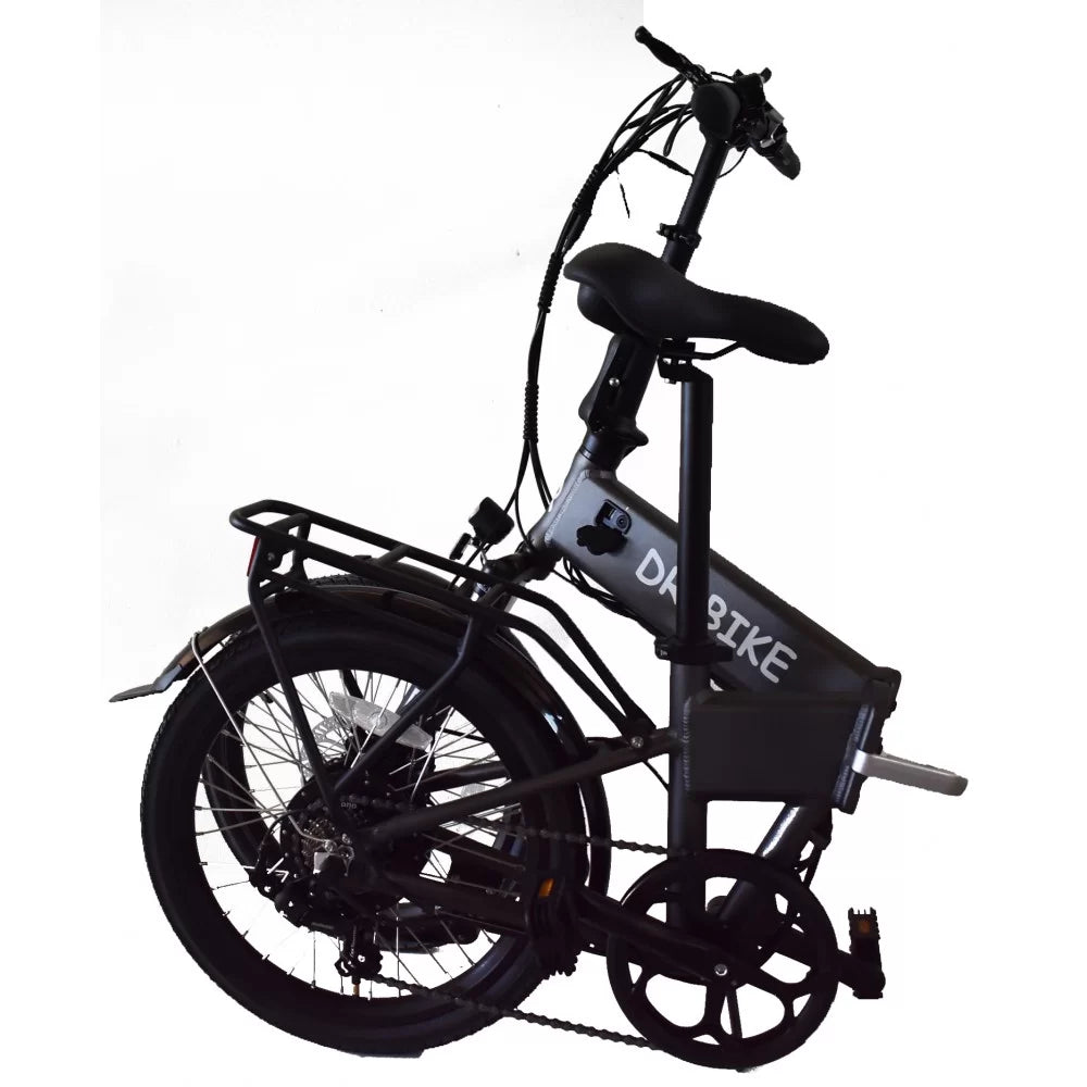 DR Bike 48V Aluminum Folding Electric Bike with SHIMANO Gears 20 Ιnches Gray B06EF