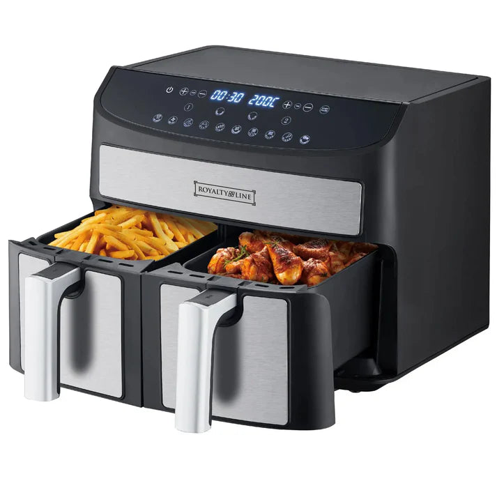 Royalty Line Fryer 8L with 2 baskets Dual Basket Air Fryer – 2000W RL-AF5409