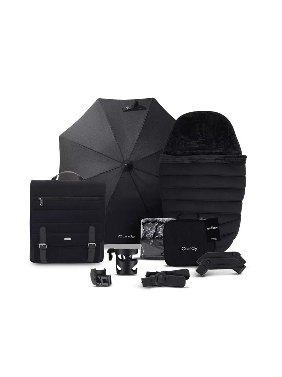 iCandy Peach 7 Регулируема количка 3 в 1 Подходящо за новородено Black