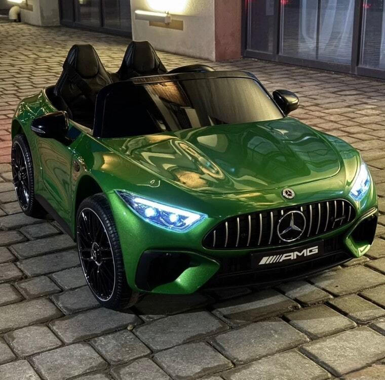 Mercedes AMG SL63 Двуместен с дистанционно управление Licensed 24 Volt Green 1+ години