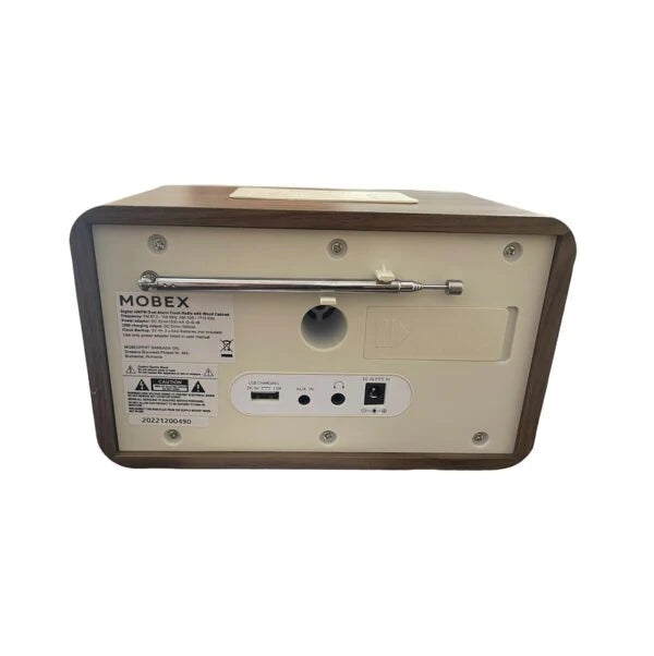 Digital Radio am/fm with Dual Alarm Clock in Wooden Box CT-89