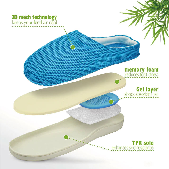 Bamboo Slippers By Swiss Lux Health® XB-003