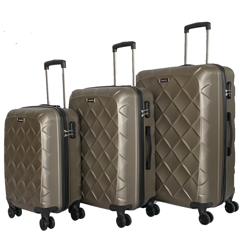 Set of Travel Suitcases 3 pieces and dimension 76*49*32cm ABS CAPITONE3TSSV VIZON