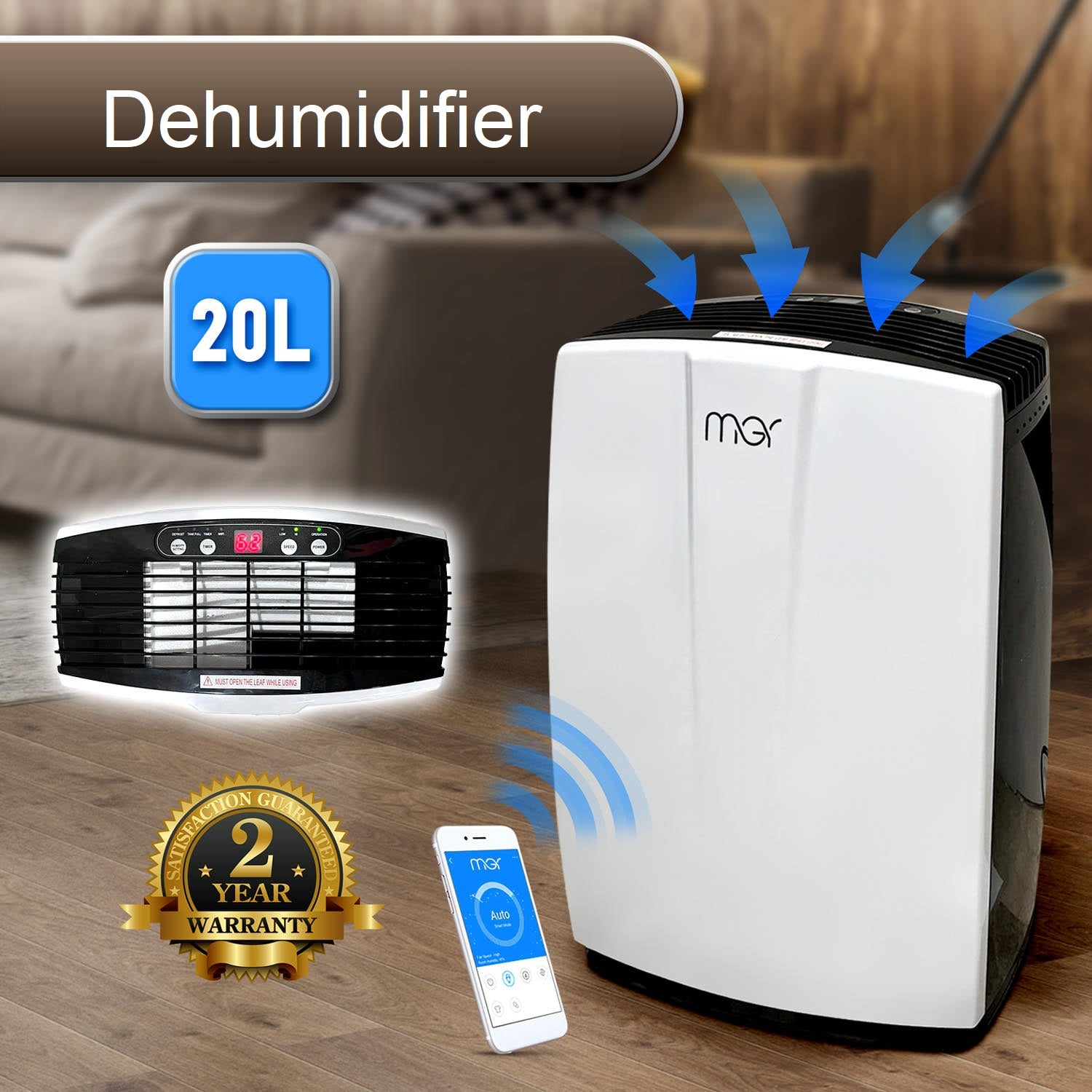 DEHUMIDIFIER MGR 20LT WITH WIFI PD20R-SEE-F