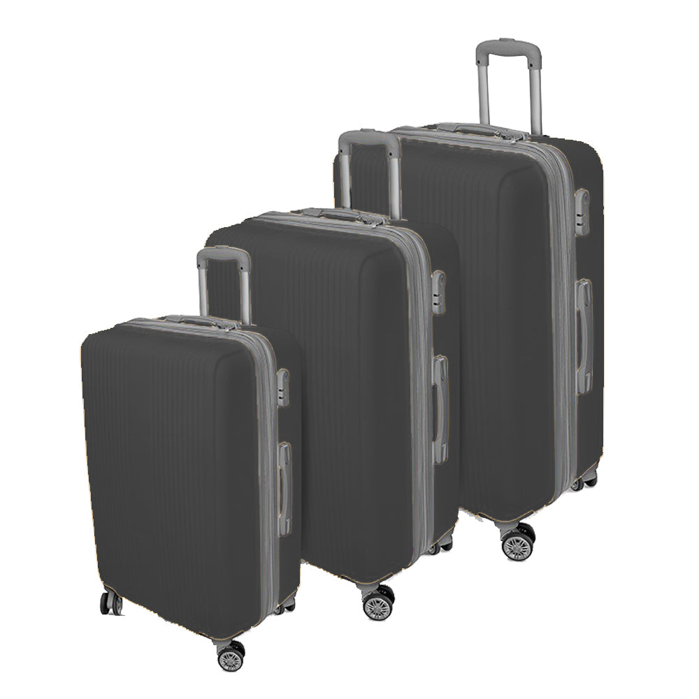 Set of Travel Suitcases 3 pieces and dimension 76*49*32cm ABS DRIVE3TSSB BLACK