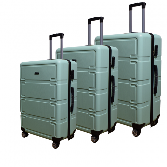 Set of 3 Travel Suitcases 75cm x 49cm x 31cm ABS LEGO-3118-LIGHTGREEN