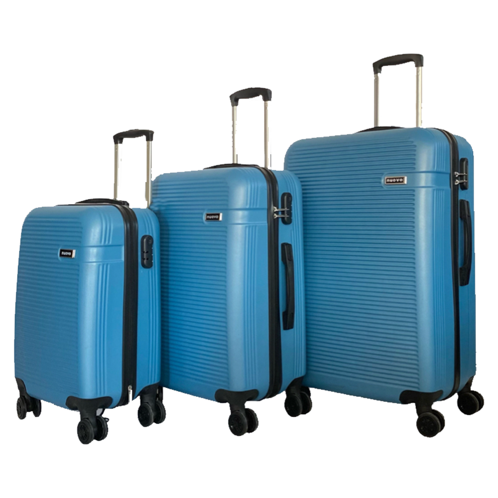 Set of Travel Suitcases 3 pieces and dimension 76*49*32cm ABS SAPPHIRESTS3B BLUE