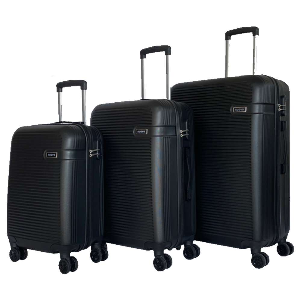 Set of Travel Suitcases 3 pieces and dimension 76*49*32cm ABS SAPPHIRESTS3 BLACK