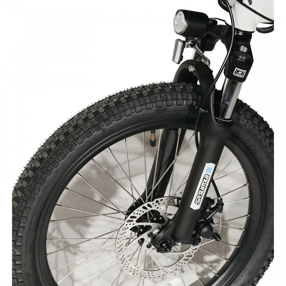 DR Bike 48V Aluminum Folding Electric Bike with SHIMANO Gears 20 Ιnches Gray B06EF