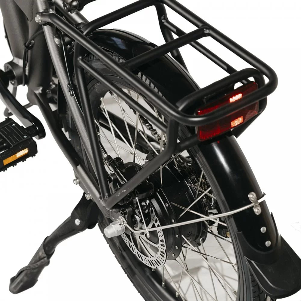 DR Bike 48V Aluminum Folding Electric Bike with SHIMANO Gears 20 Ιnches Gray B06EF