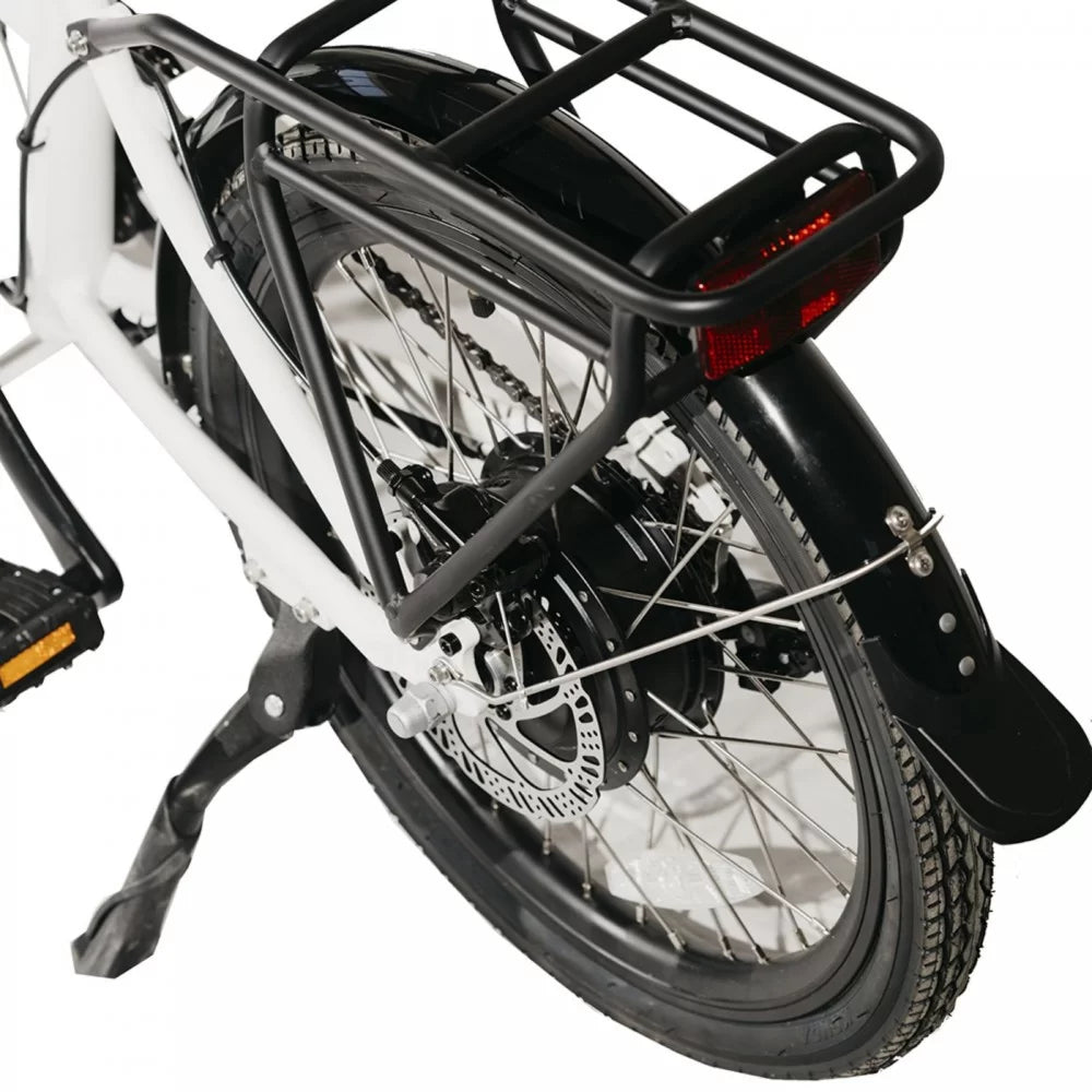 DR Bike 48V Aluminum Folding Electric Bike with SHIMANO Gears 20 Inches White B06EF