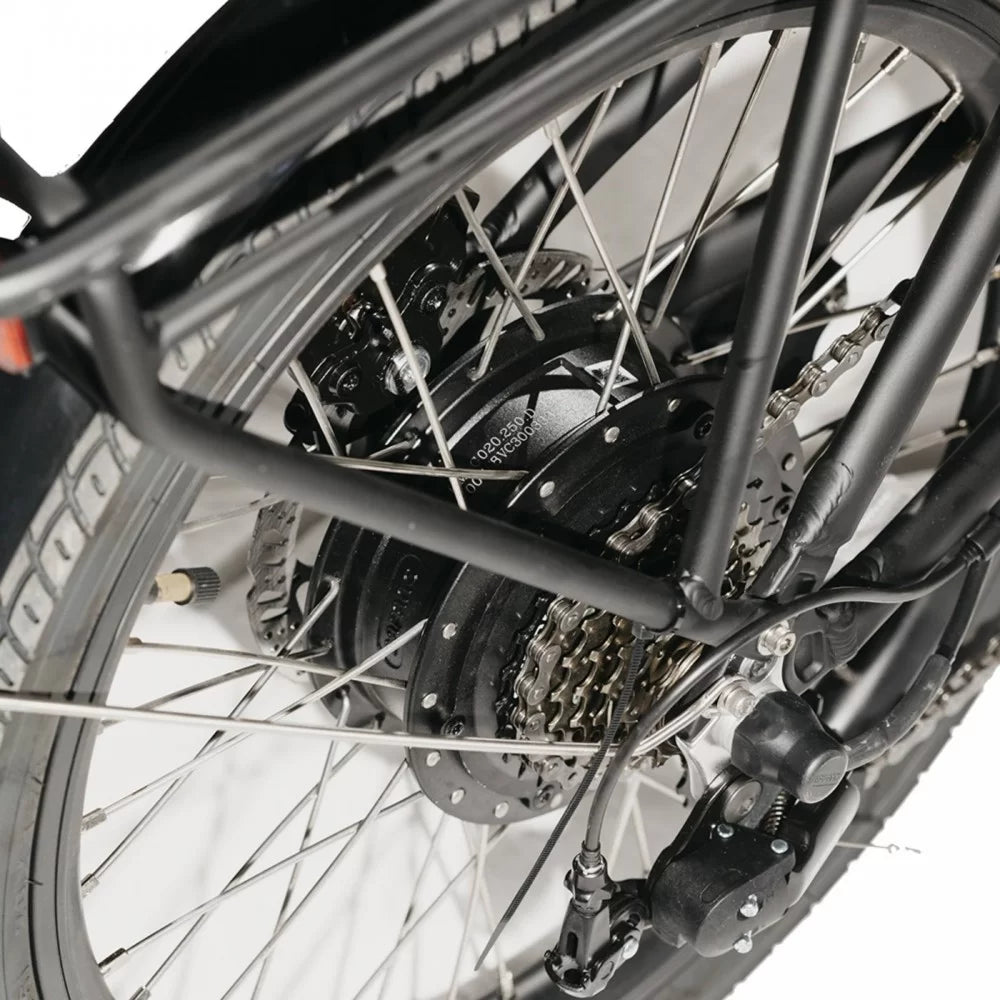 DR Bike 48V Aluminum Folding Electric Bike with SHIMANO Gears 20 Inches Black B06EF