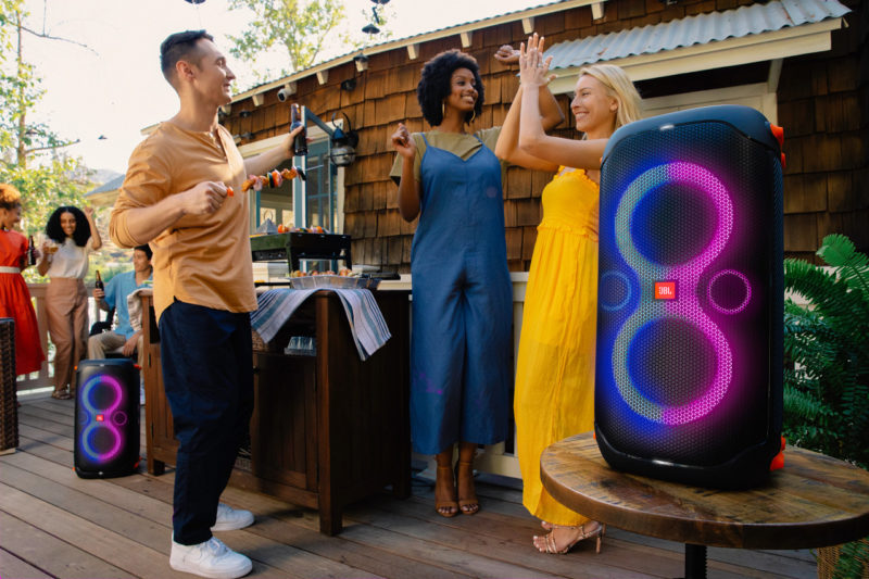 JBL Partybox 110, Portable BT Party Speaker, IPX4, Lights, Wheels