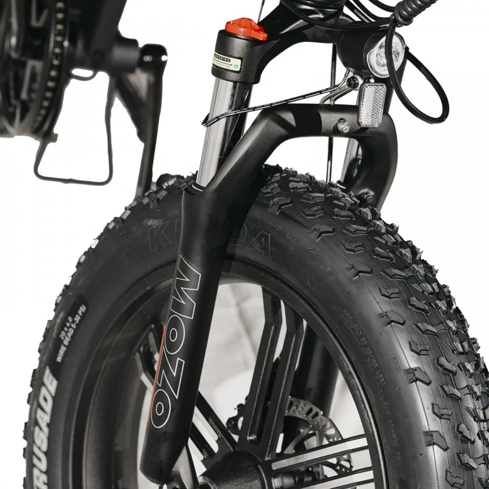 DR Bike 48V Aluminum Folding Electric Bike with SHIMANO Gears 20 Inches Black B10EF