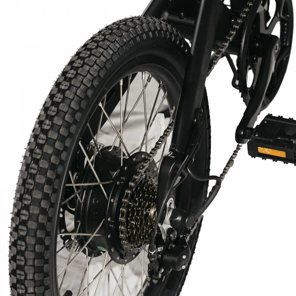 DR Bike 48V Aluminum Folding Electric Bike with SHIMANO Gears 20 Inches Black B06EM
