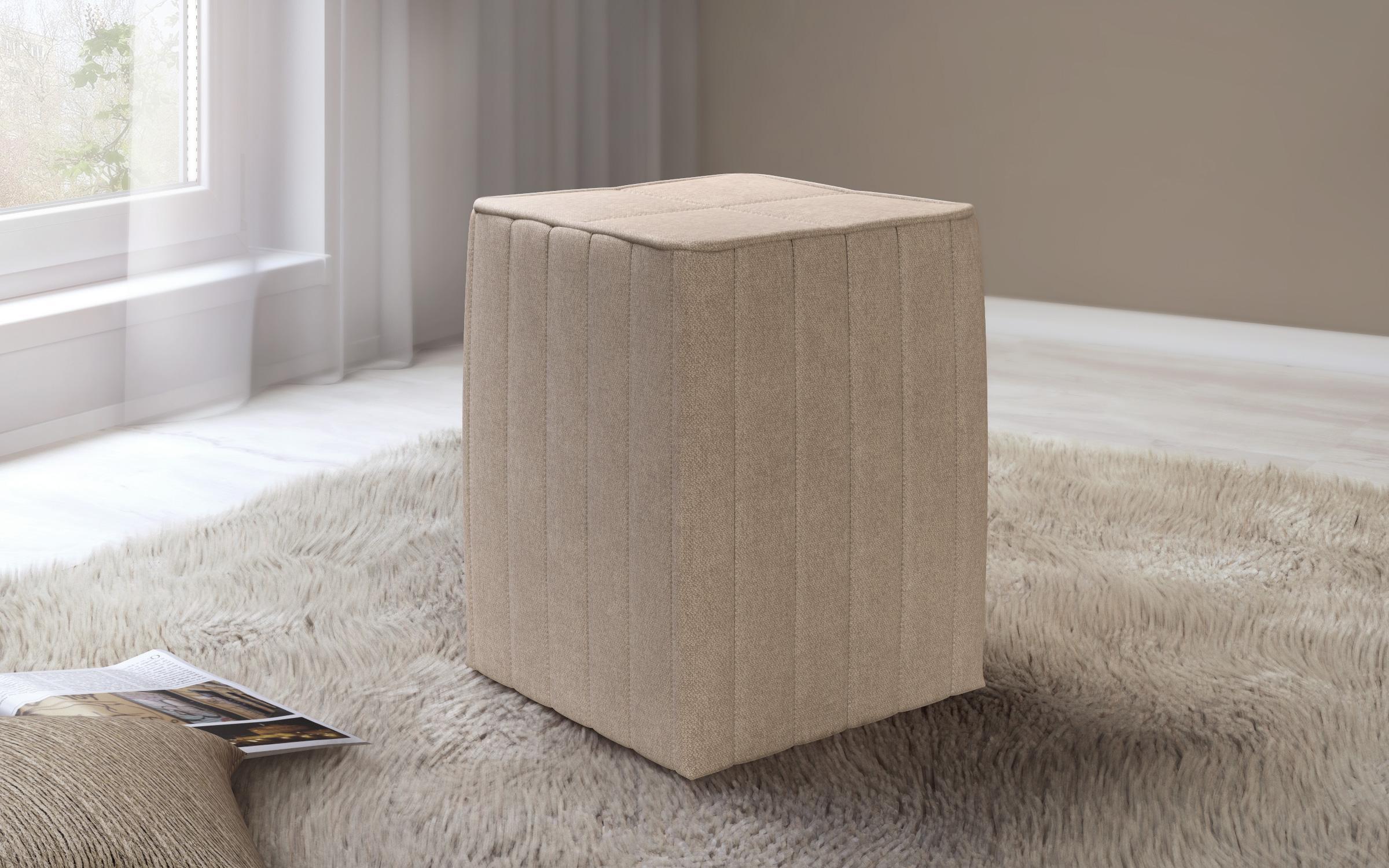 Stool Lemina 3328 orange + white seam