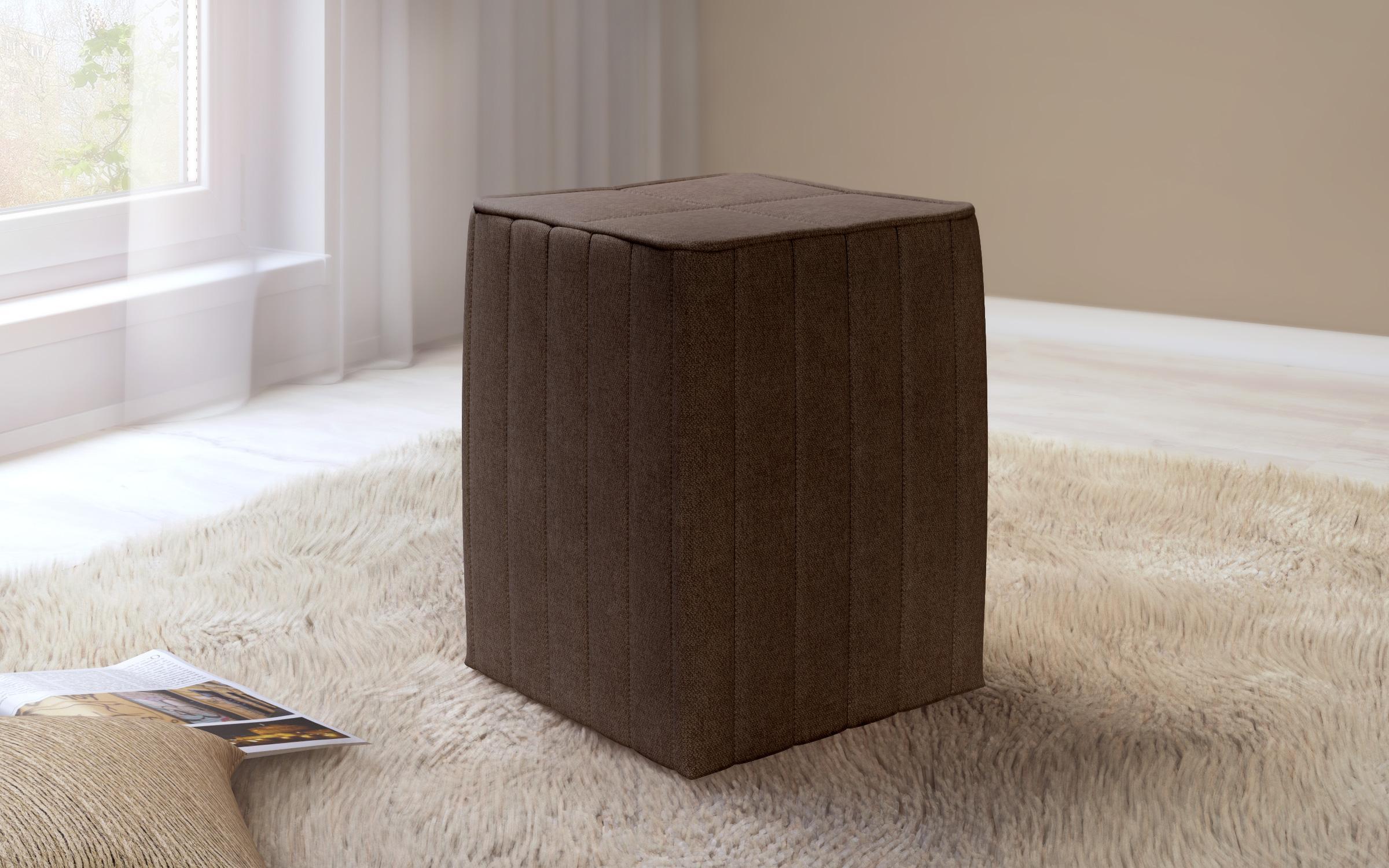 Stool Lemina 3328 orange + white seam