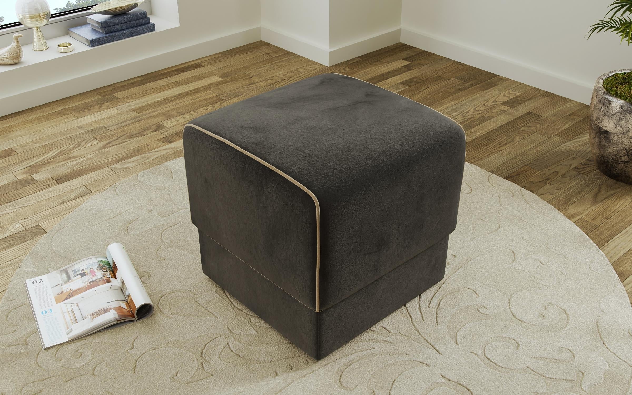 Stool Torreto 7857 dark grey + dark beige