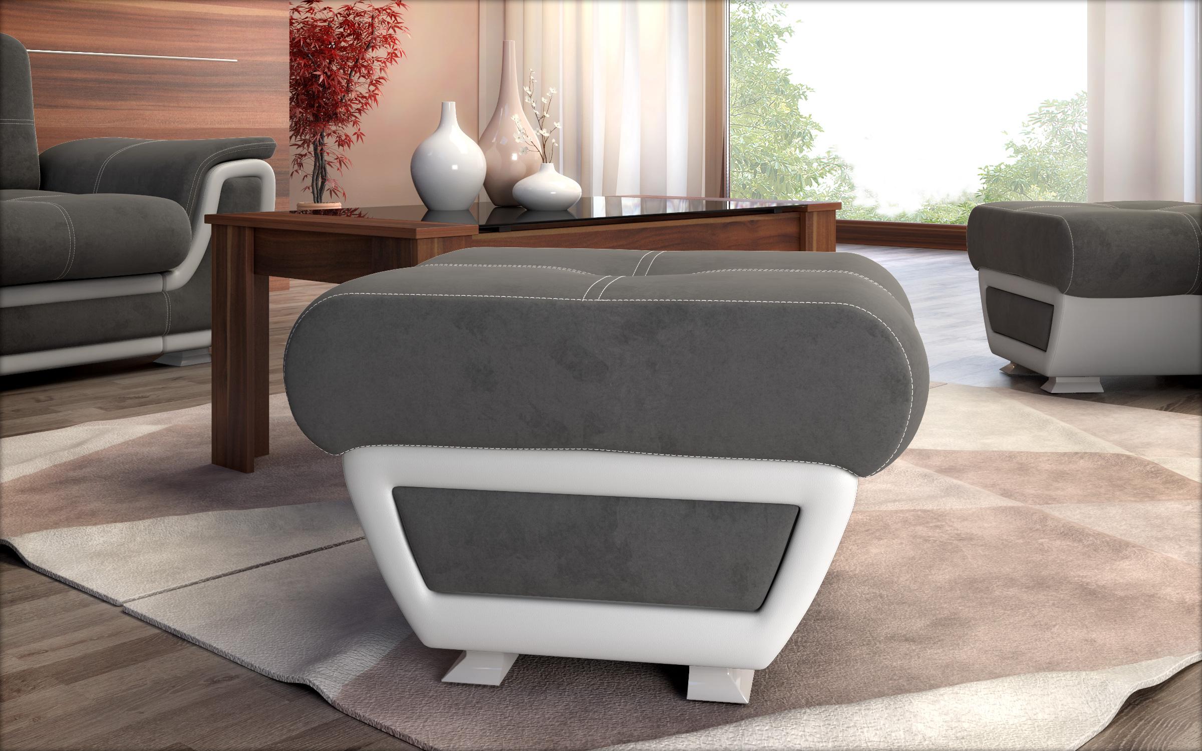 Stool Jimenez 6983 bordeaux + white skin