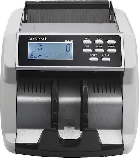 Olympia NC 570 Високоскоростен брояч на банкноти със смесено броене 1000/min & UV| MG Откриване на фалшификати