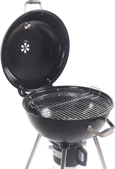 Unimac Скара на дървени въглища от неръждаема стомана Kettle с капак и термометър 54x54 cm.