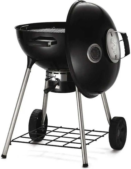 Napoleon Nk22kleg3 Скара на дървени въглища от неръждаема стомана Kettle с капак и термометър 57x57 cm.