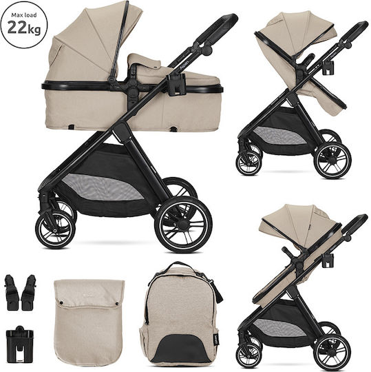 Lorelli Aspen Регулируема количка 2 в 1 Подходящо за новородено Beige