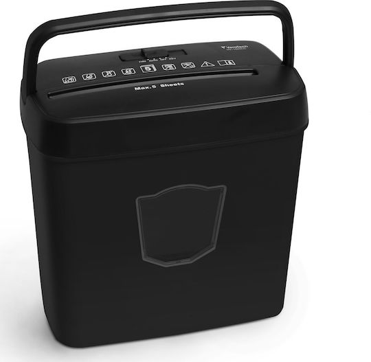 Шредер за документи с 5 листа и кошче 12.5lt Black