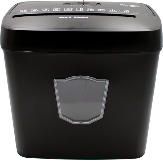 Шредер за документи с 5 листа и кошче 12.5lt Black