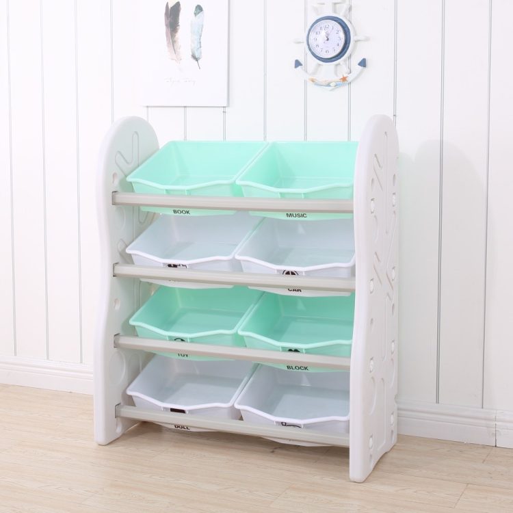 Plastic Bookcase for Books and Toys White QD038-VMW