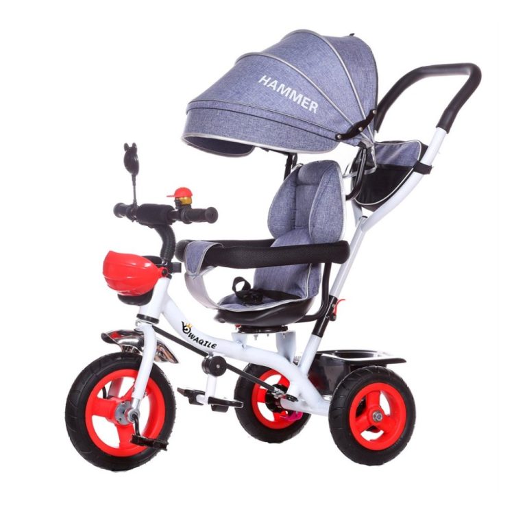 Tricycle with adjustable position 360 degrees Gray 1-4 Years 066-03-GREY