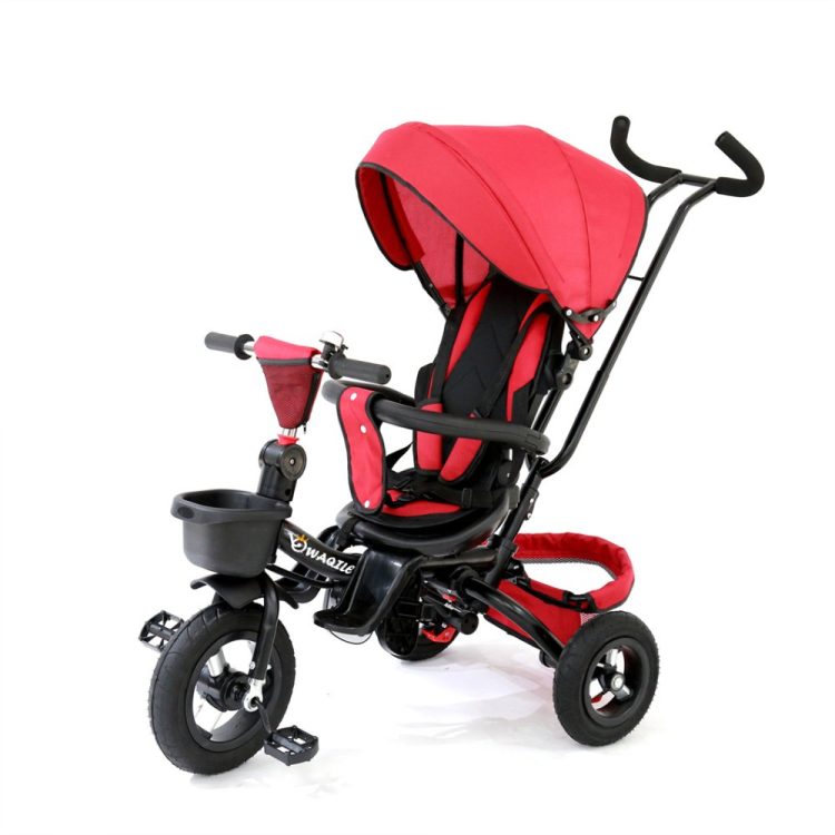 360 Degree Adjustable Position Folding Tricycle Red 1-4 Years 068-01-RED