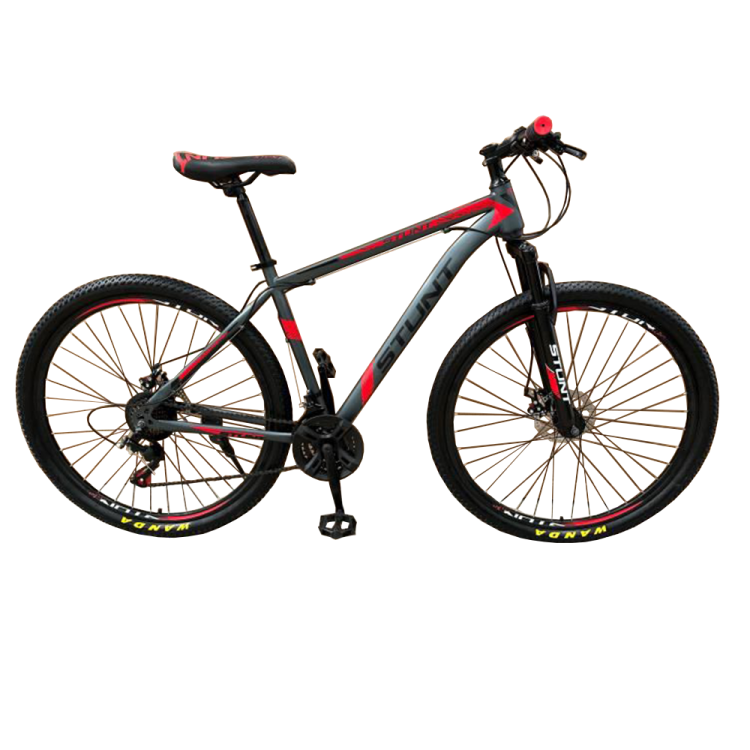 27.5″ Disc Brake Mountain Hardtail Bike STUNT Charcoal Red STNT275-RED