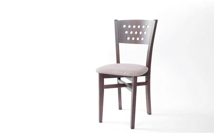 Chair Basir 1111 cherry zafira with brown seat