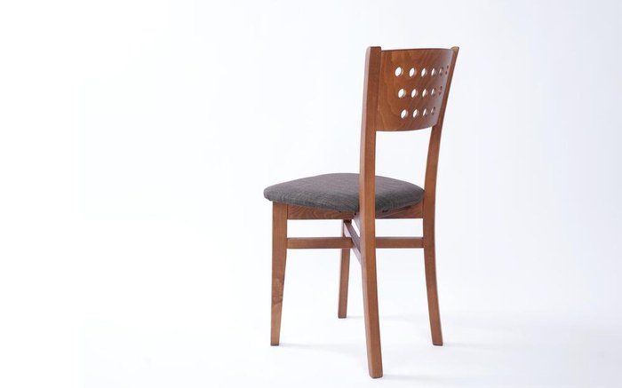 Chair Basir 1111 cherry zafira with brown seat