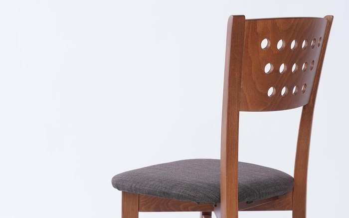 Chair Basir 1111 cherry zafira with brown seat