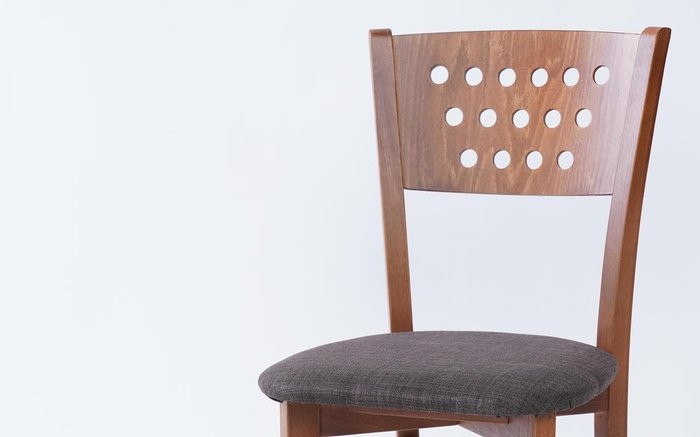 Chair Basir 1111 cherry zafira with brown seat