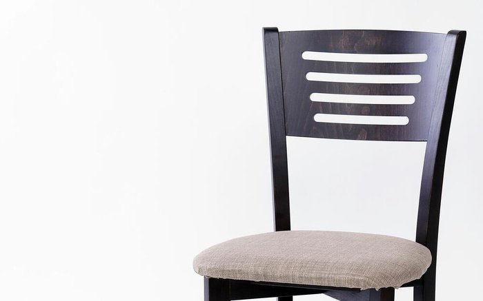 Moukoko 6718 wenge chair with mocca seat