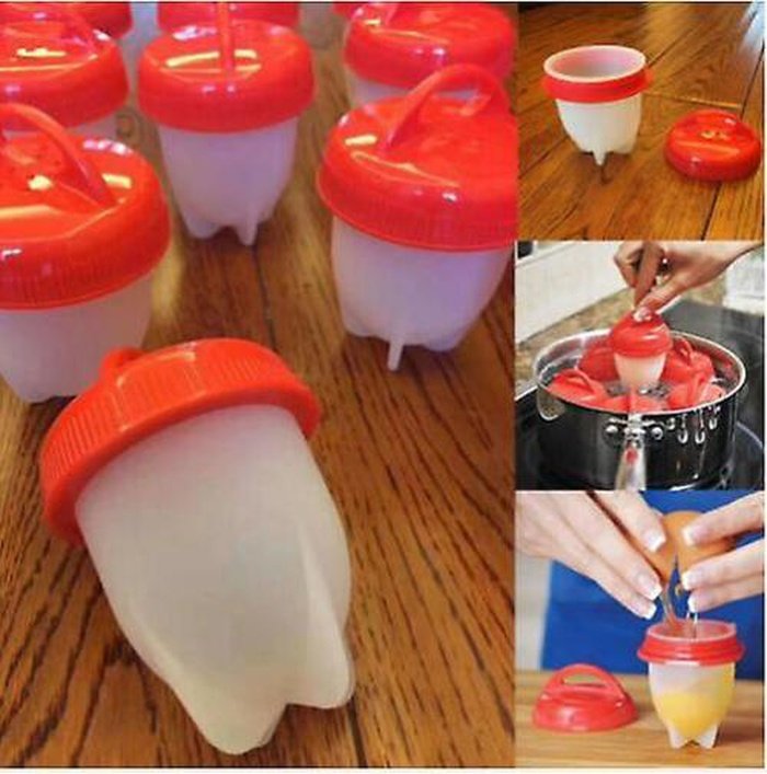 Egg cases 6-piece for boiling eggs without shells - Silicone Egg Boil
