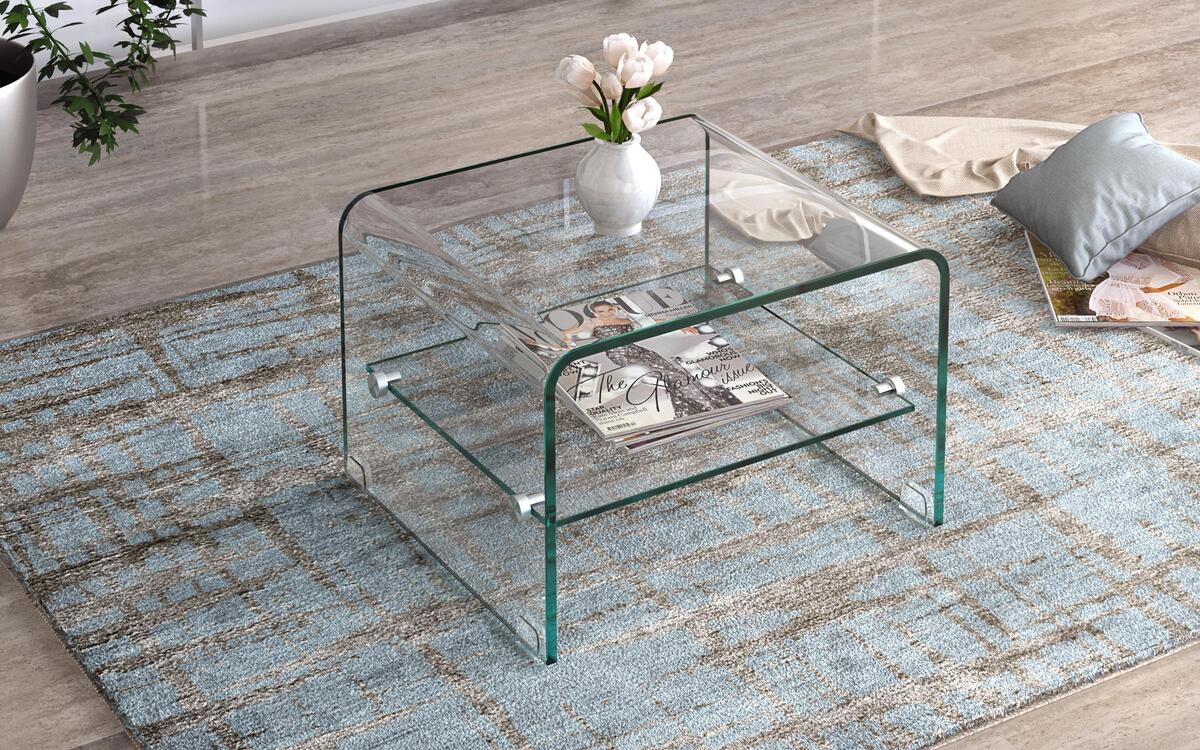 saketi italy - living room glass table diamant