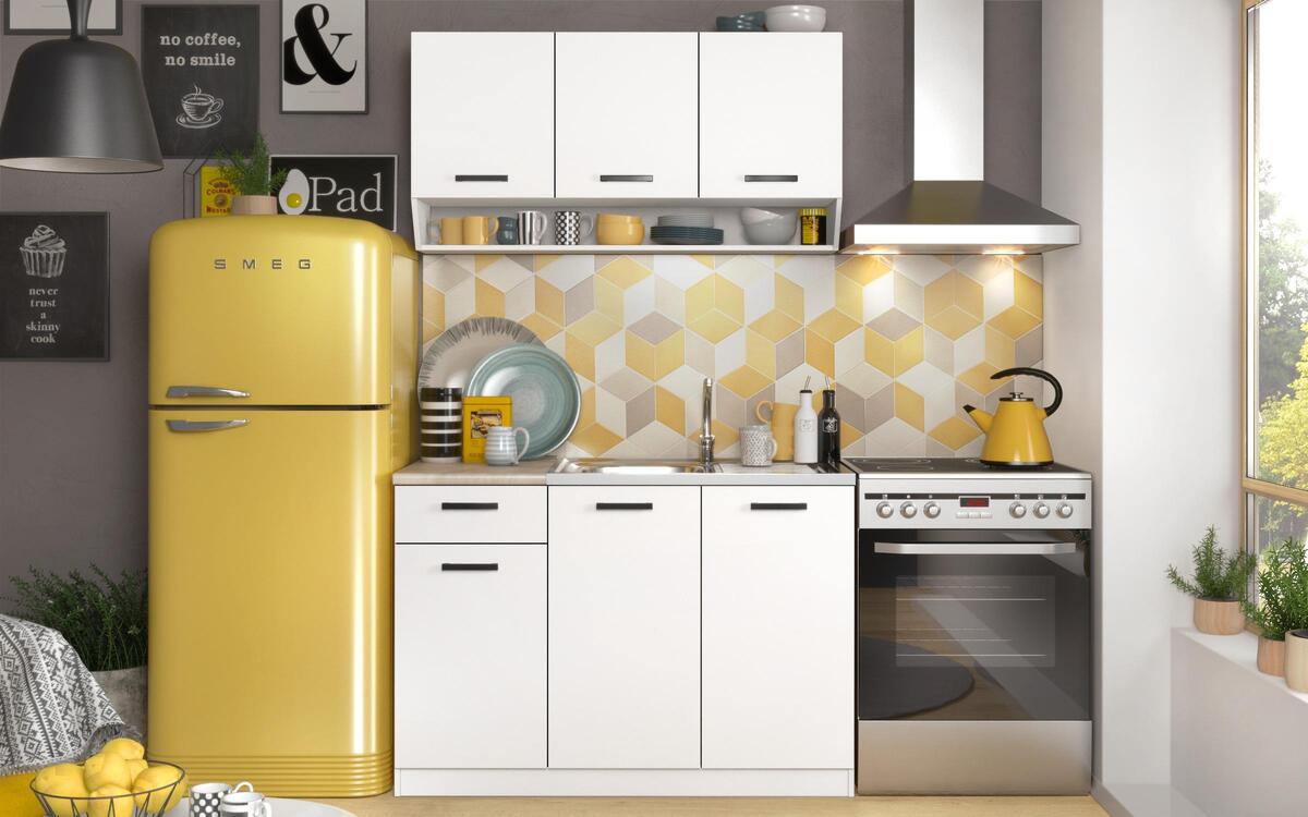 Kitchen composition Ariel 1.20 m. white matte