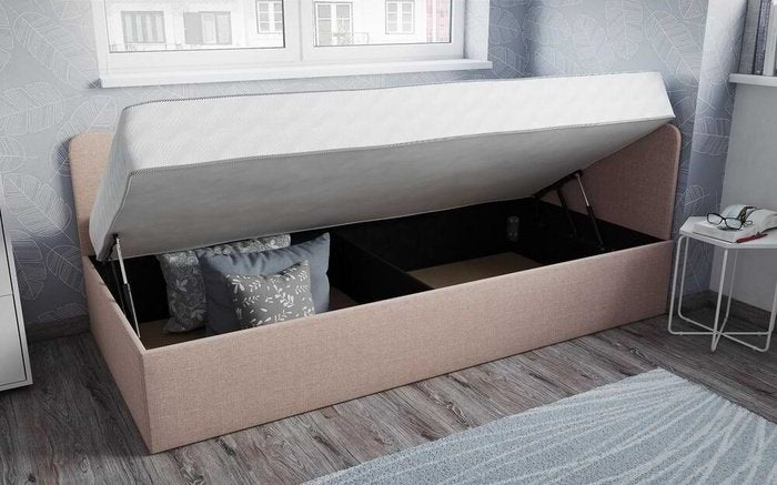 Single bed Bruma 90x200 pink