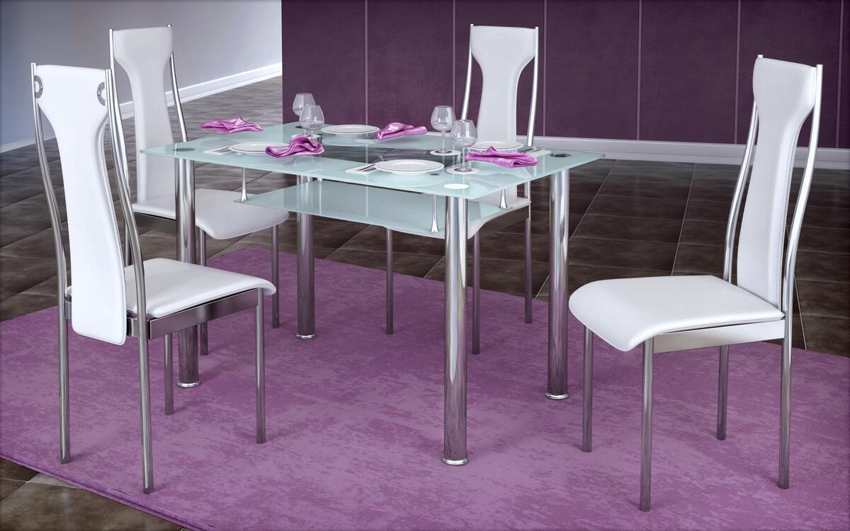Glass table Armando 3843 white