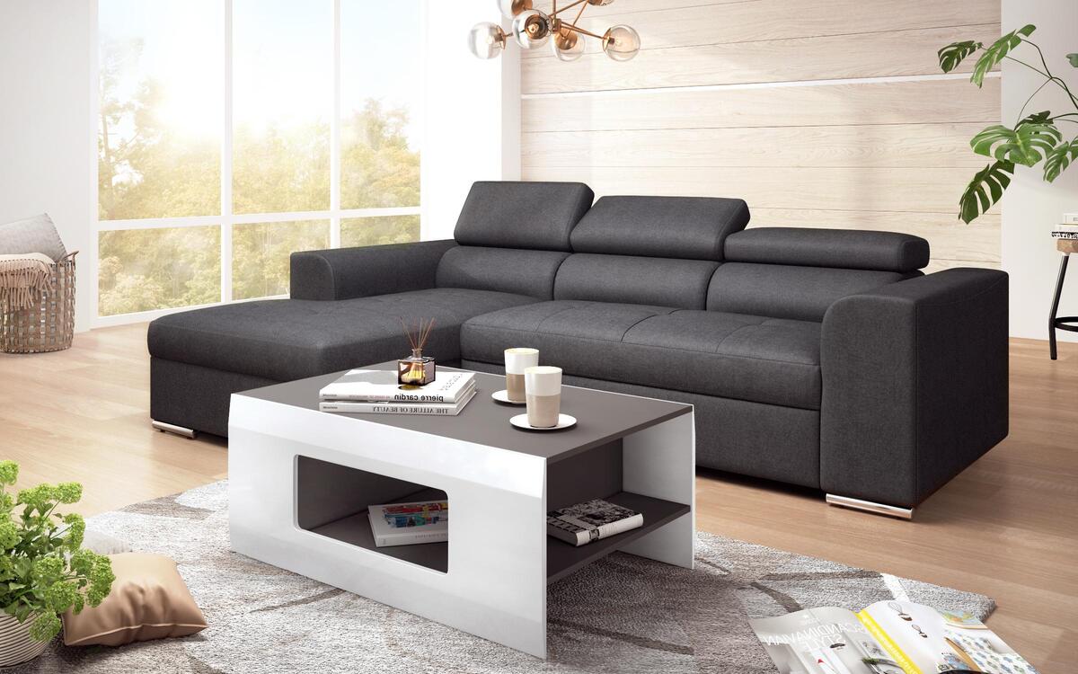 Coffee table Inies 8468 white + anthracite