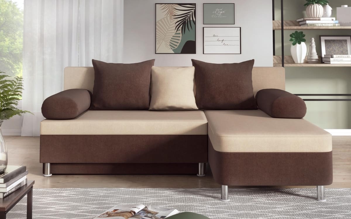 Corner sofa Daniel S 2420 beige + brown