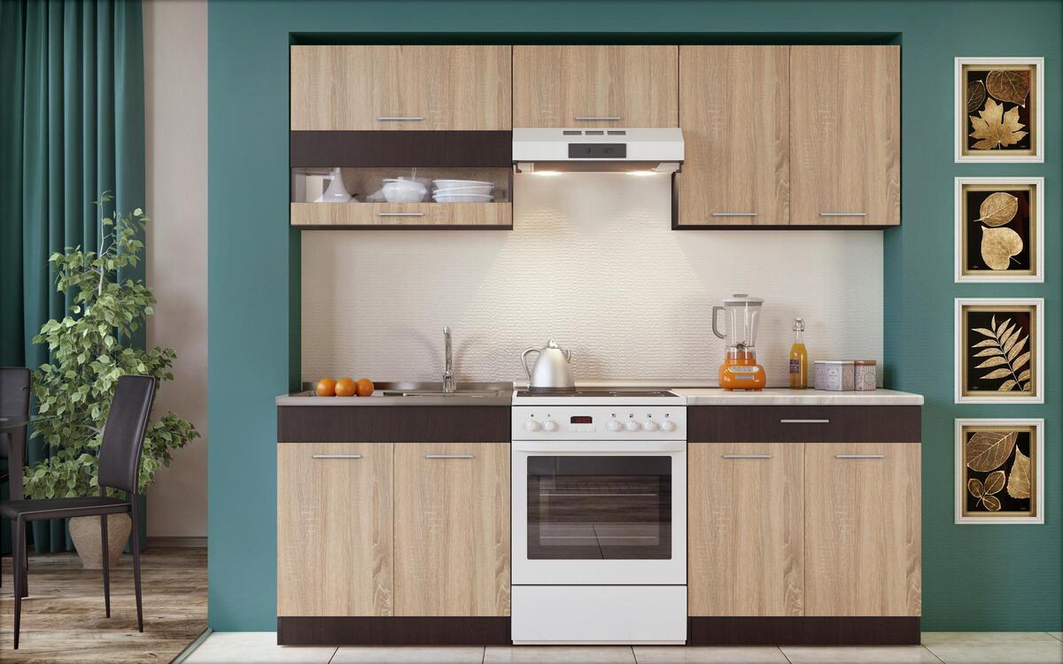 Villie kitchen set 2.20m sonoma oak + wenge