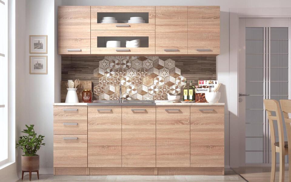 Kitchen composition Darvin 2.00 m. sonoma oak